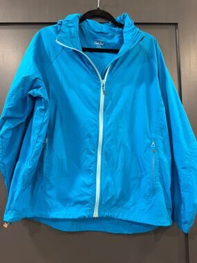 Cabelas Jacket Lightweight Windbreaker Green Women's Size XL